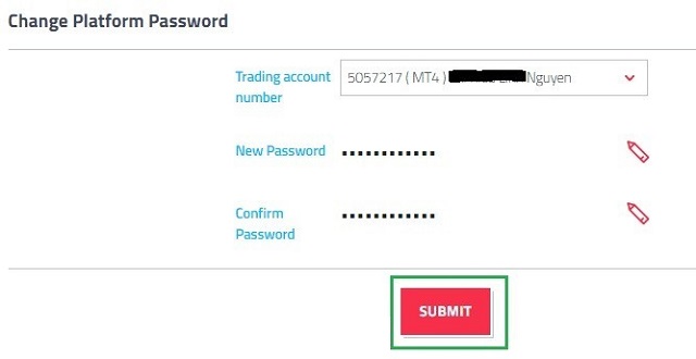 Khi đã tạo xong mật khẩu, bạn cần bấm chọn "Submit"
