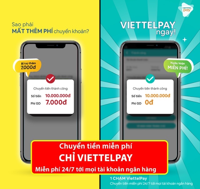 Ngân hàng Viettel Pay thu hút lượng lớn khách hàng nhờ vào chính sách chuyển tiền không mất phí
