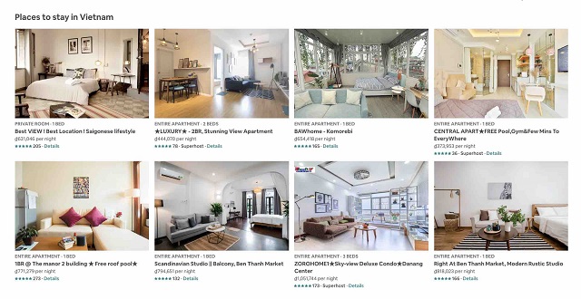 Airbnb cung cấp phòng có giá cả phải chăng và vô cùng tiện nghi