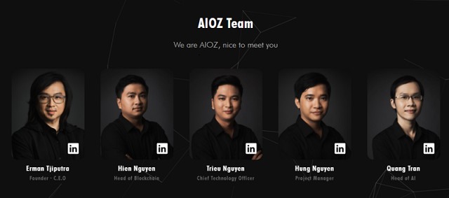 AIOZ Network Team - Đội ngũ phát triển của AIOZ Network gồm có nhiều thành viên nổi bật