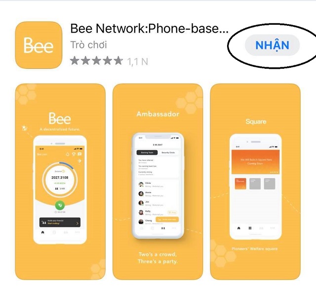 Tải ứng dụng Bee Network về máy điện thoại di động