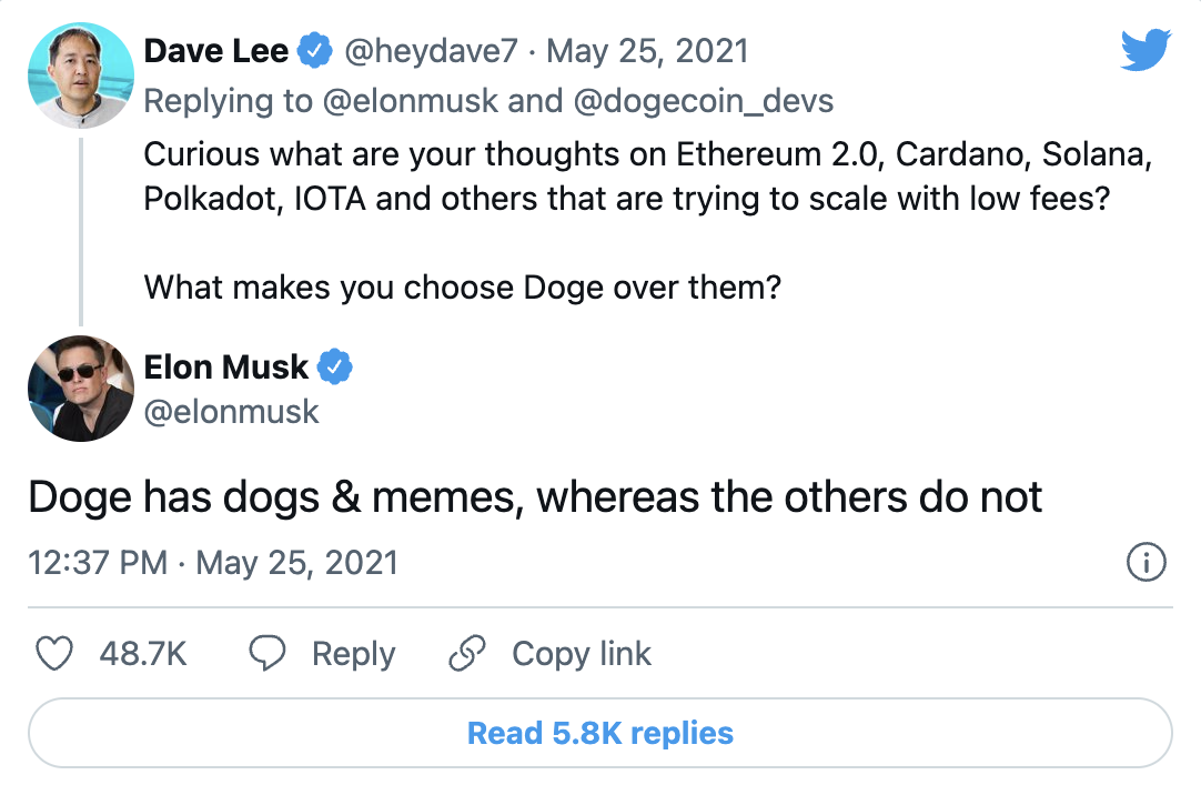 Elon Musk bắt đầu shill Dogecoin (DOGE) - một Meme Coin chắc chắn anh em đã từng nghe